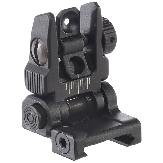 UTG Accu-Sync AR15 Flip-Up Rear Sight schwarz f. 21mm Schienen schwarz Bild 6