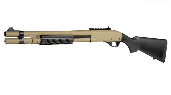 Golden Eagle M8872 Vollmetall Pump Action Gas Shotgun 6mm BB Tan