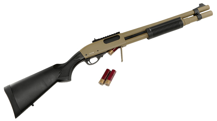 Golden Eagle M8872 Vollmetall Pump Action Gas Shotgun 6mm BB Tan Bild 5