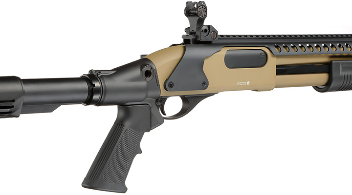 Golden Eagle M8874 Vollmetall Pump Action Gas Shotgun 6mm BB Tan Bild 10