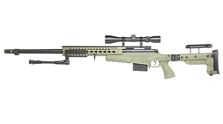 Well MB4418-3D Mk13 Mod 7 Snipergewehr inkl. Zweibein / Zielfernrohr Springer 6mm BB oliv Bild 1