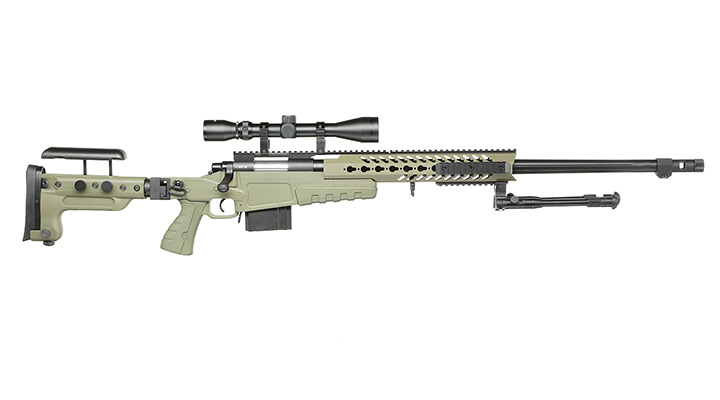 Well MB4418-3D Mk13 Mod 7 Snipergewehr inkl. Zweibein / Zielfernrohr Springer 6mm BB oliv Bild 2