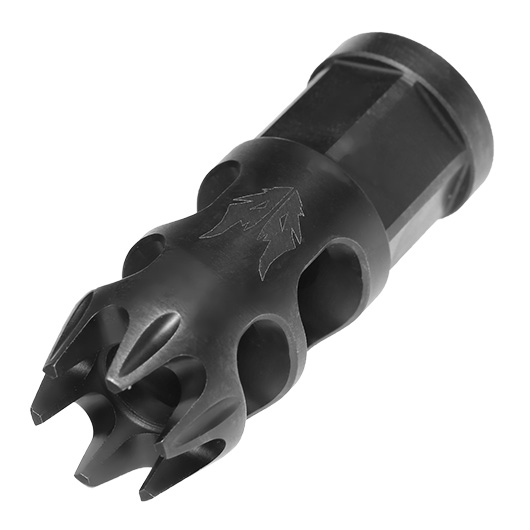 APS / EMG Falkor Defense Dracos Type-B CNC Stahl Muzzle Break schwarz 14mm-