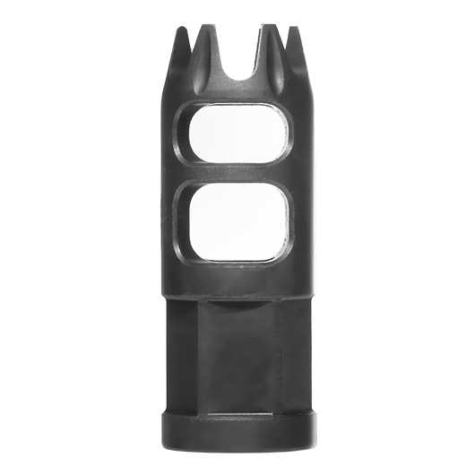 APS / EMG Falkor Defense Dracos Type-B CNC Stahl Muzzle Break schwarz 14mm- Bild 3