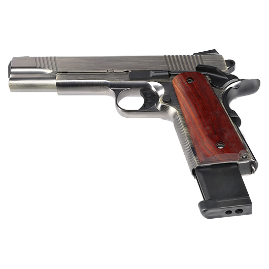 Nuprol Raven M1911 MEU Vollmetall GBB 6mm BB Alu-Brushed Bild 5