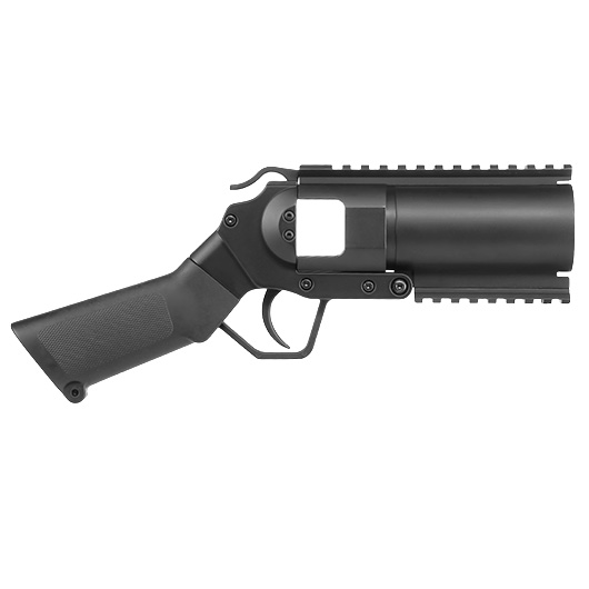 Evolution 40mm Airsoft Pistolen-Launcher Shorty mit Metallgehuse schwarz Bild 2