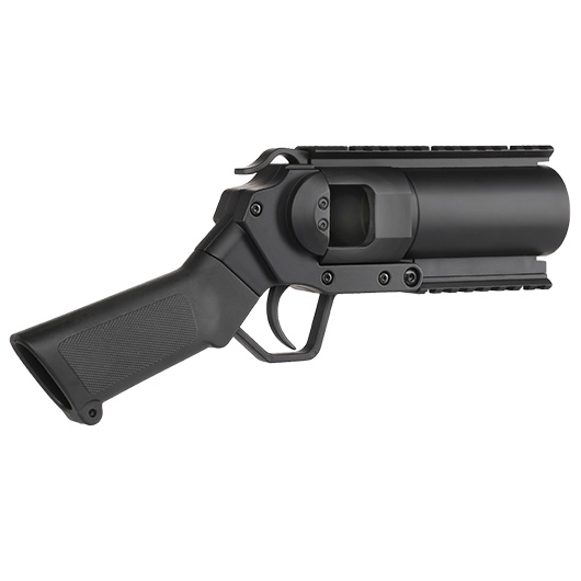 Evolution 40mm Airsoft Pistolen-Launcher Shorty mit Metallgehuse schwarz Bild 3