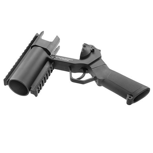 Evolution 40mm Airsoft Pistolen-Launcher Shorty mit Metallgehuse schwarz Bild 5