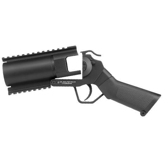 Evolution 40mm Airsoft Pistolen-Launcher Shorty mit Metallgehuse schwarz Bild 6