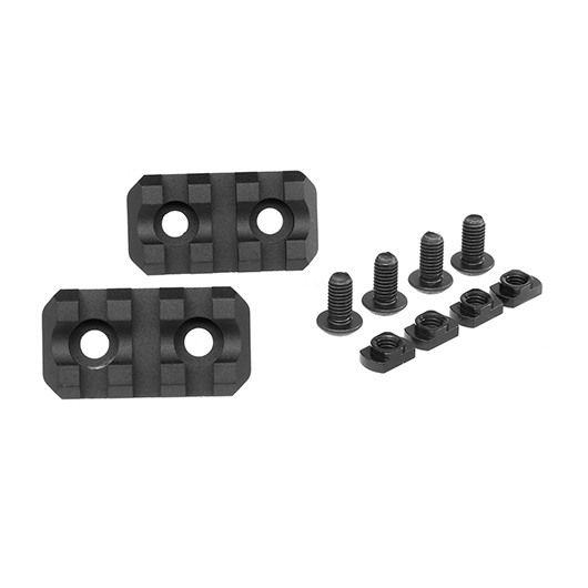 ASG M-Lok 21mm Aluminium Schienen Set 3 Slots / 40mm (2 Stck) schwarz