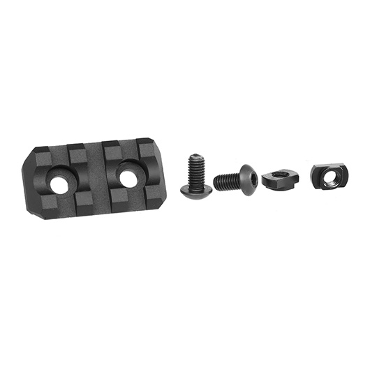 ASG M-Lok 21mm Aluminium Schienen Set 3 Slots / 40mm (2 Stck) schwarz Bild 2