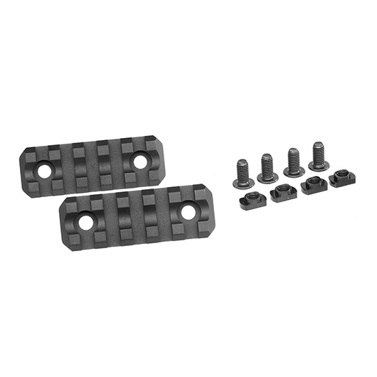 ASG M-Lok 21mm Aluminium Schienen Set 5 Slots / 60mm (2 Stck) schwarz