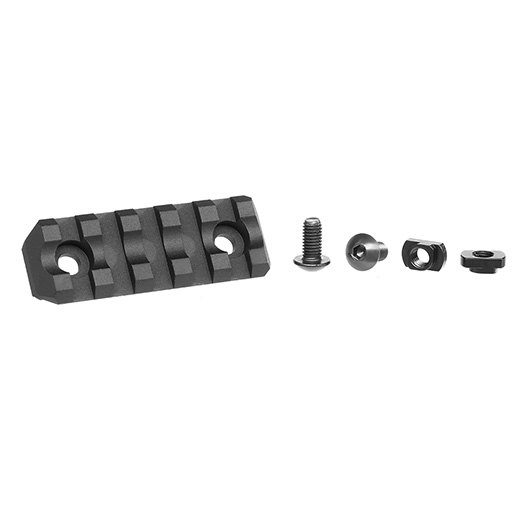 ASG M-Lok 21mm Aluminium Schienen Set 5 Slots / 60mm (2 Stck) schwarz Bild 2