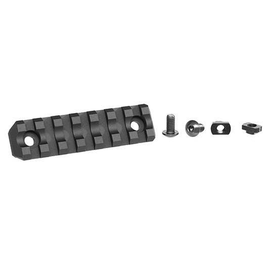 ASG M-Lok 21mm Aluminium Schienen Set 7 Slots / 80mm (2 Stck) schwarz Bild 2