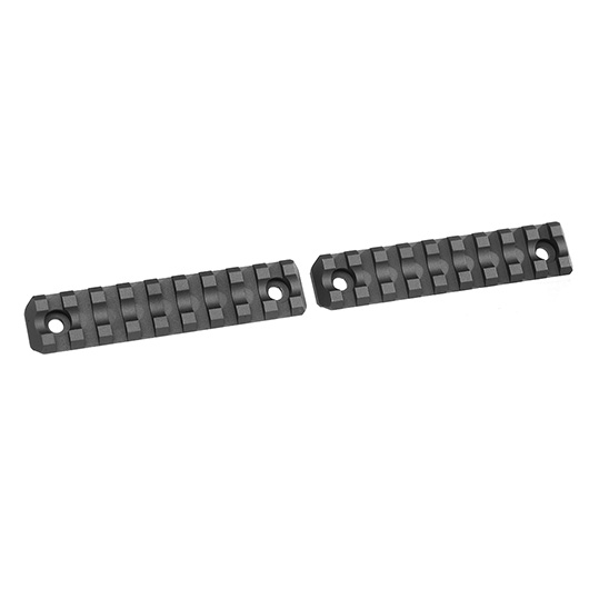 ASG M-Lok 21mm Aluminium Schienen Set 9 Slots / 100mm (2 Stück) schwarz Bild 1