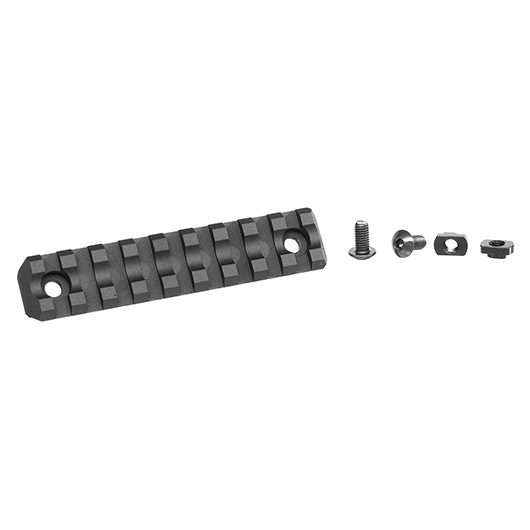ASG M-Lok 21mm Aluminium Schienen Set 9 Slots / 100mm (2 Stück) schwarz Bild 2