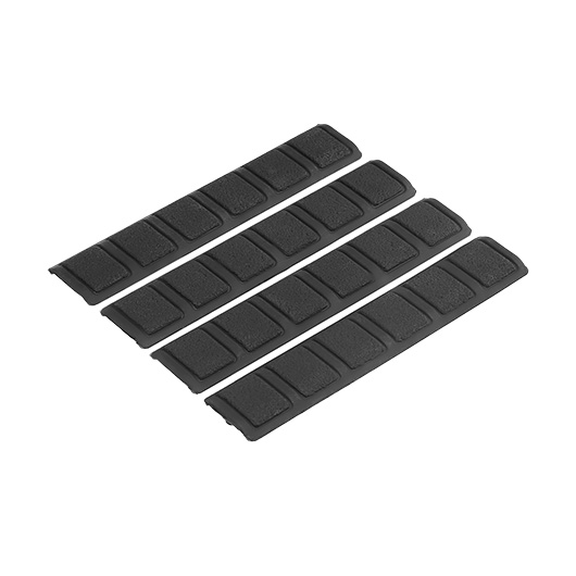 MP Airsoft KeyMod Gummi Soft Rail Covers Type-B 158mm (4 Stck) schwarz