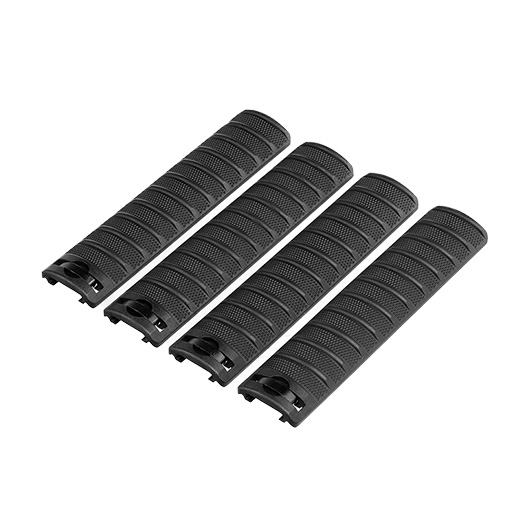 MP Airsoft KA-II Style Rail Covers 163mm 4er Set - schwarz