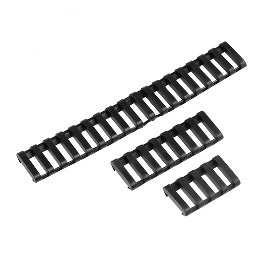 MP Airsoft Ladder Rail Cover 44 / 72 / 170 mm 3er Set - schwarz