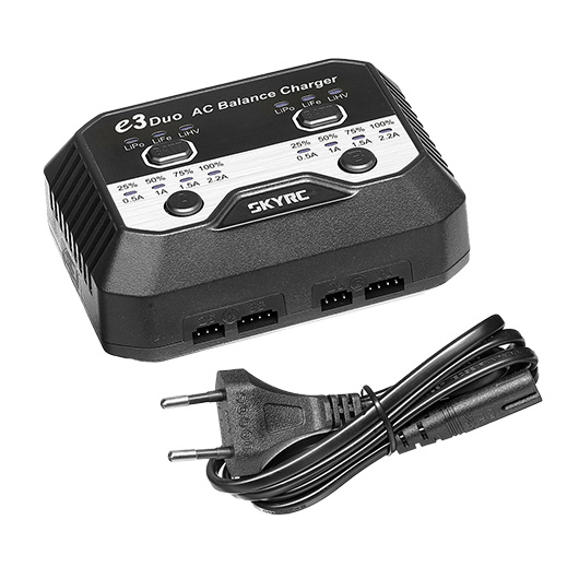 SKYRC e3 Duo LiPo 2-3S Balance-Charger Ladegert 2 Kanal 230V SK100164