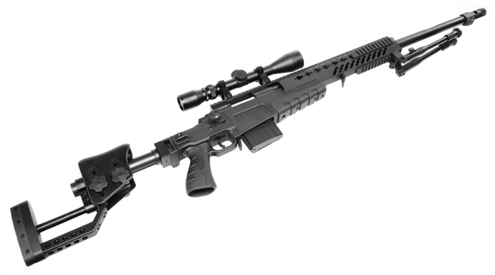 Well MB4418-2D Mk13 Custom Snipergewehr inkl. Zweibein / Zielfernrohr Springer 6mm BB schwarz Bild 4