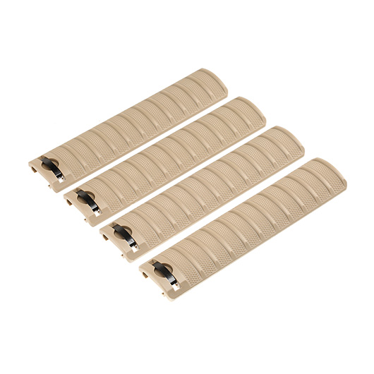 MP Airsoft KA-II Style Rail Covers 163mm 4er Set - Dark Earth