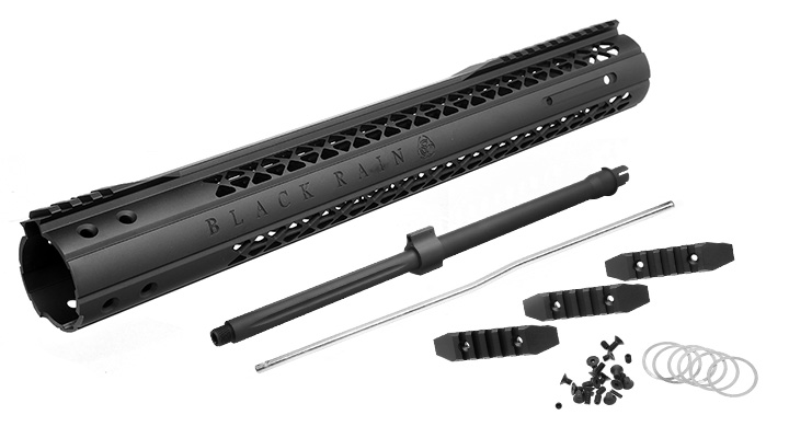 King Arms M4 / M16 Black Rain Ordnance Mod Rail Handguard 15 Zoll inkl. Fluted Lauf schwarz