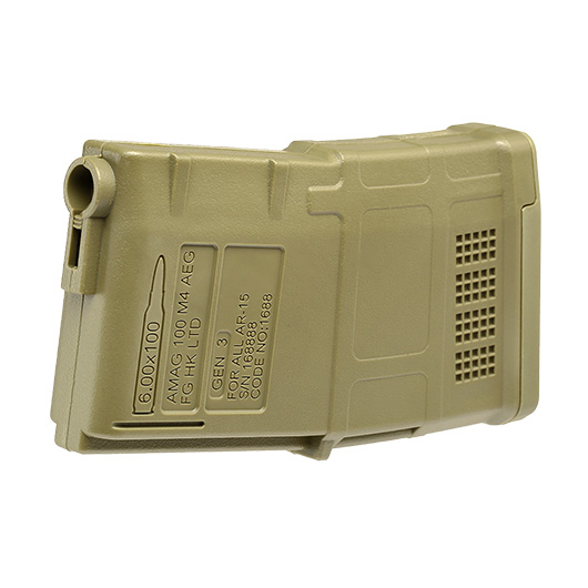 Ares M4 / M16 AMAG Magazin Mid-Cap 100 Schuss Short-Type Dark Earth