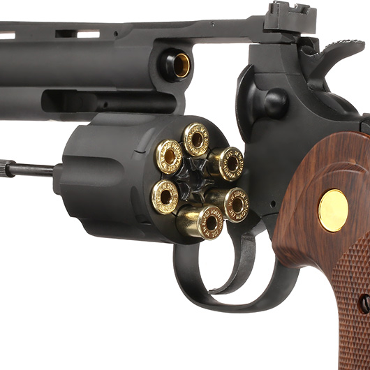King Arms .357 Python 6 Zoll Revolver Vollmetall Gas 6mm BB schwarz Bild 5
