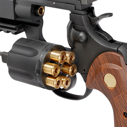 King Arms .357 Python 6 Zoll Evil-Killer Revolver Vollmetall Gas 6mm BB schwarz Bild 6