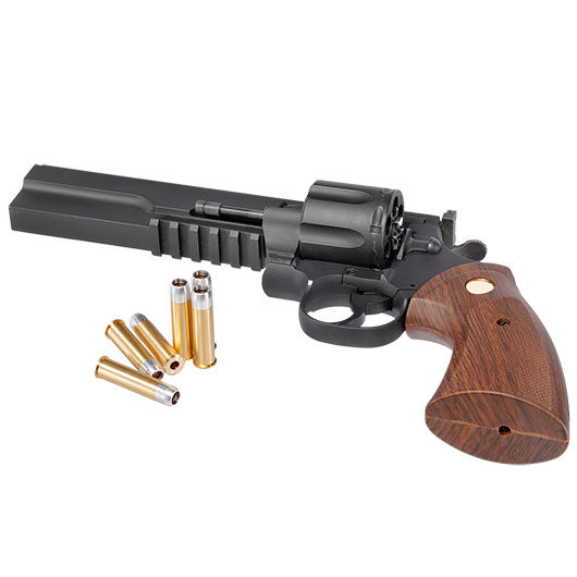 King Arms .357 Python 6 Zoll Evil-Killer Revolver Vollmetall Gas 6mm BB schwarz Bild 7