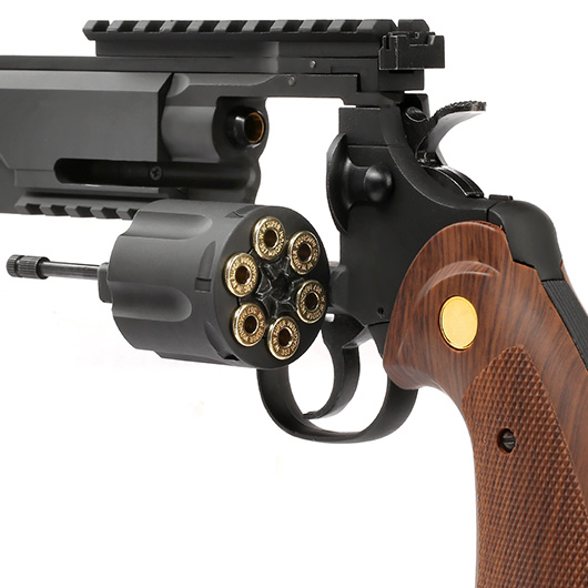 King Arms .357 Python 6 Zoll Evil-Killer Revolver Vollmetall Gas 6mm BB schwarz Bild 5