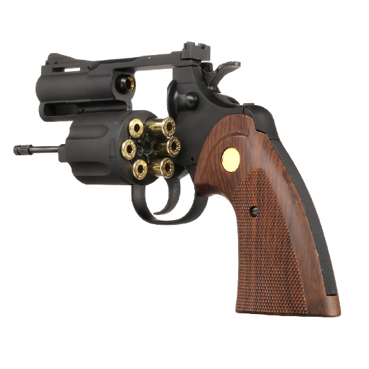 King Arms .357 Python 2.5 Zoll Revolver Vollmetall Gas 6mm BB schwarz Bild 4