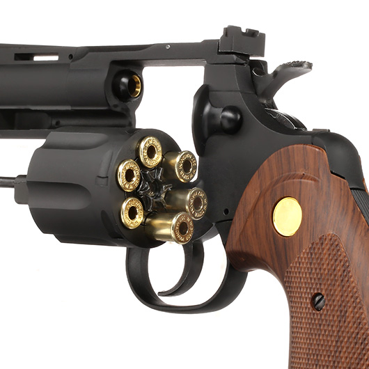 King Arms .357 Python 4 Zoll Revolver Vollmetall Gas 6mm BB schwarz Bild 5