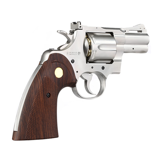King Arms .357 Python 2.5 Zoll Revolver Vollmetall Gas 6mm BB Chrome-Finish Bild 3