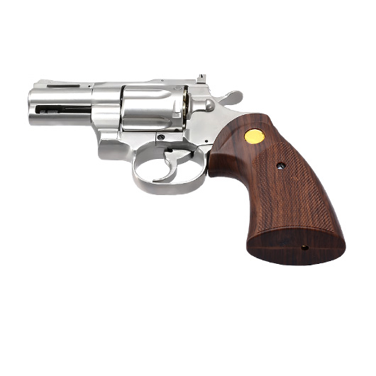 King Arms .357 Python 2.5 Zoll Revolver Vollmetall Gas 6mm BB Chrome-Finish Bild 6
