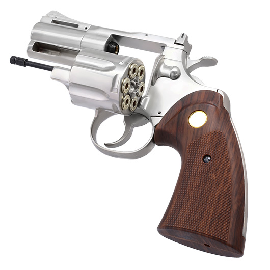 King Arms .357 Python 2.5 Zoll Revolver Vollmetall Gas 6mm BB Chrome-Finish Bild 7