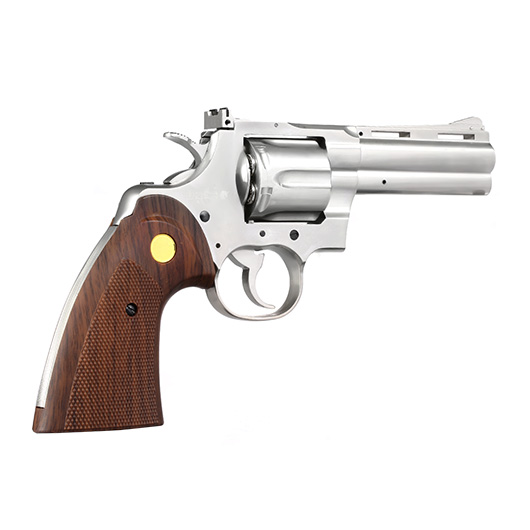 King Arms .357 Python 4 Zoll Revolver Vollmetall Gas 6mm BB Chrome-Finish Bild 3
