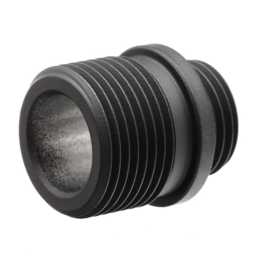 AiRReX Aluminium Schalldmpferadapter f. Pistolen 11mm+ auf 14mm- schwarz