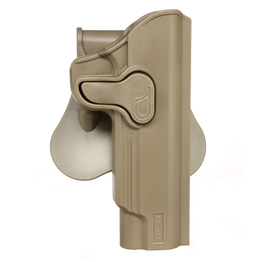 Amomax Tactical Holster Polymer Paddle fr M1911 Pistolen Rechts Flat Dark Earth