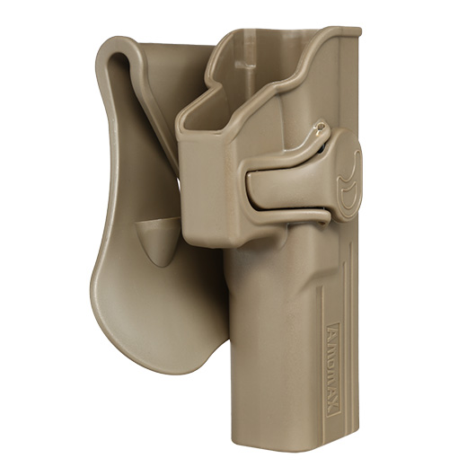 Amomax Tactical Holster Polymer Paddle fr Glock 17 / 22 / 31 Rechts Flat Dark Earth Bild 1