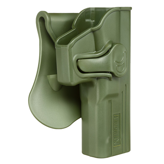Amomax Tactical Holster Polymer Paddle fr Glock 17 / 22 / 31 Rechts oliv Bild 1