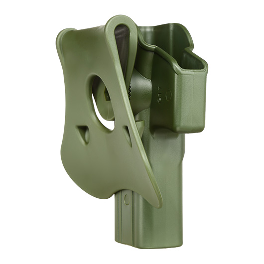 Amomax Tactical Holster Polymer Paddle fr Glock 17 / 22 / 31 Rechts oliv Bild 3
