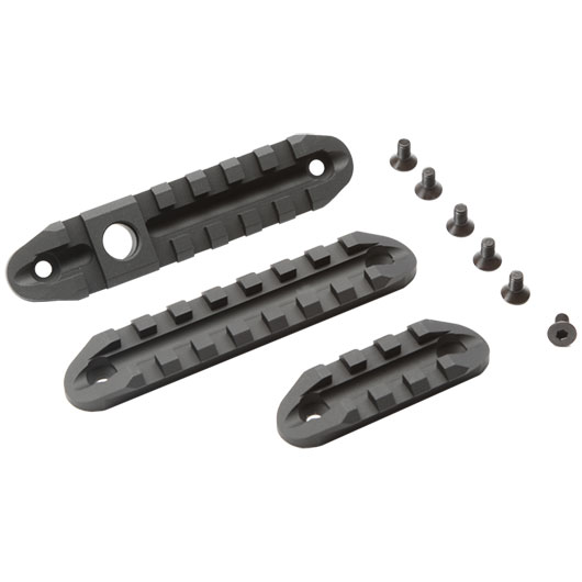 Action Army 21mm Aluminium Schienen Set (3 Stck) f. AAC 21 schwarz Bild 2