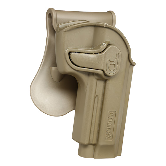 Amomax Tactical Holster Polymer Paddle fr Beretta 92 / 92F / M9 Rechts Flat Dark Earth Bild 1