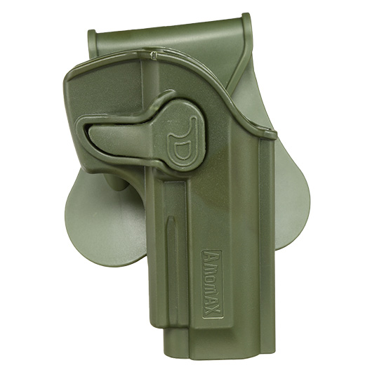 Amomax Tactical Holster Polymer Paddle fr Beretta 92 / 92F / M9 Rechts oliv