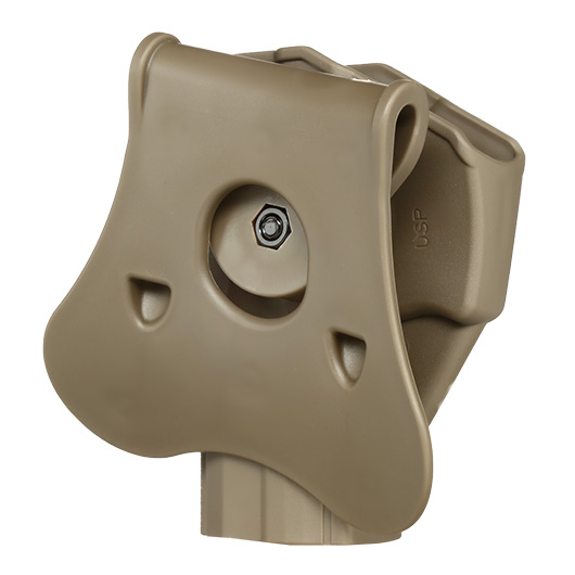 Amomax Tactical Holster Polymer Paddle fr H&K USP Serie / G&G GTP-9 Rechts Flat Dark Earth Bild 3