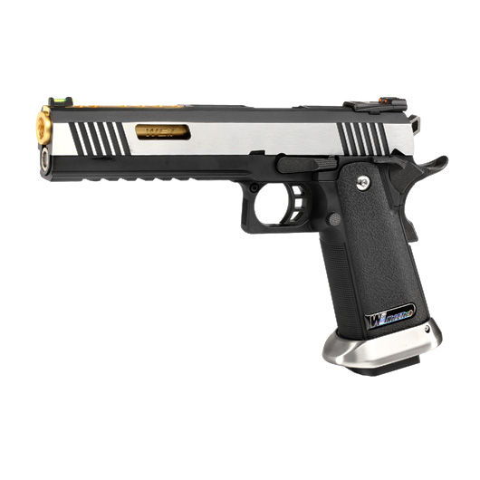 Wei-ETech Hi-Capa 6 WET Force Type-A Vollmetall GBB 6mm BB silber / gold