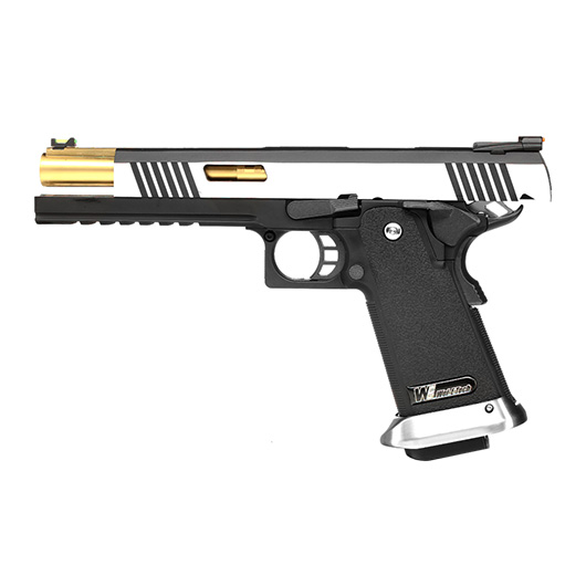 Wei-ETech Hi-Capa 6 WET Force Type-A Vollmetall GBB 6mm BB silber / gold Bild 2