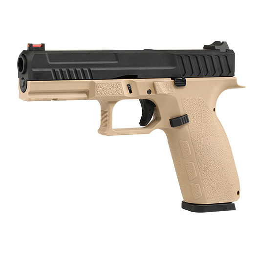 KJ Works KP-13 mit Metallschlitten GBB 6mm BB tan / schwarz